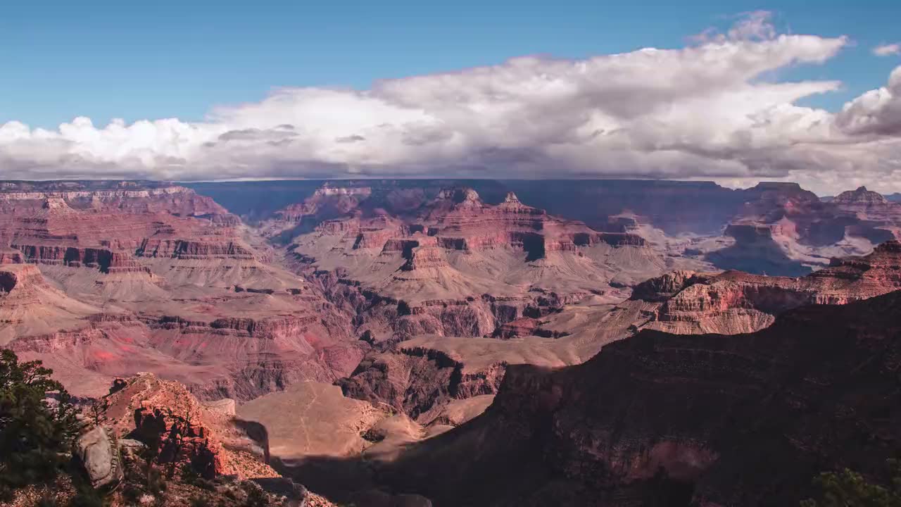 Clouds moving over the Grand Canyon